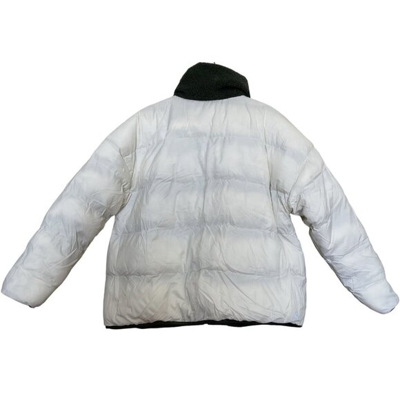 Fourlaps Womens Polar Quilted Sherpa Jacket Bomber Green Reversible Deep Pile - Picture 7 of 14